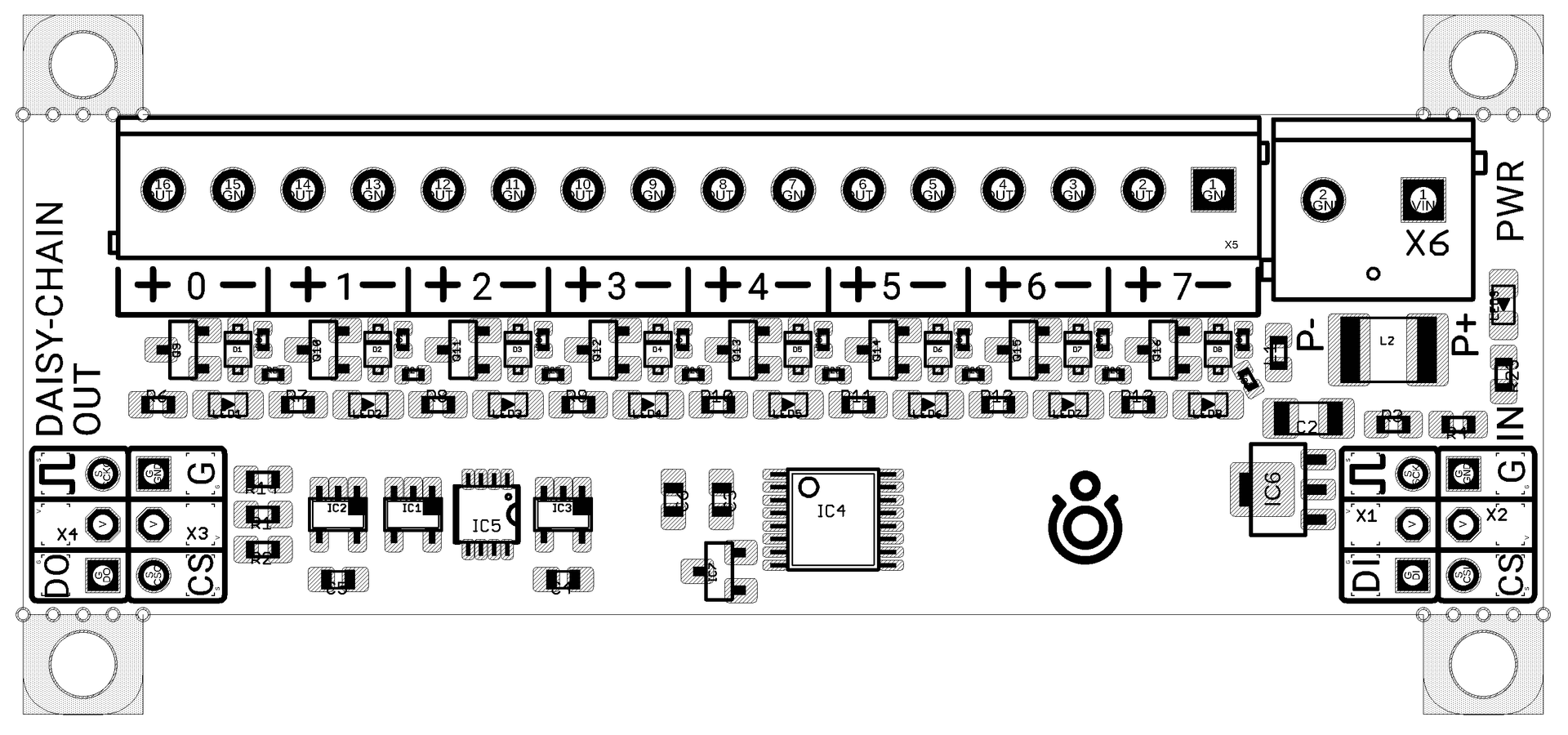 Octofet component layout