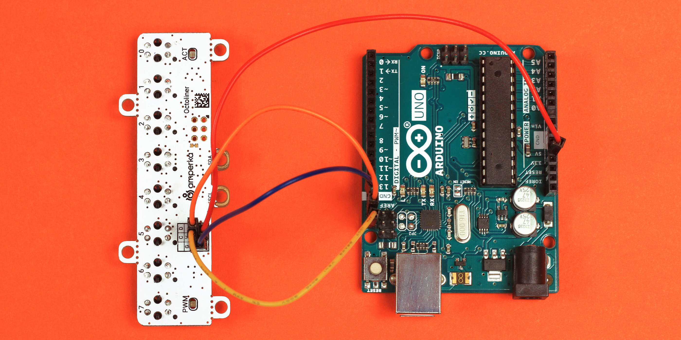 Octoliner basic connection to Arduino Uno