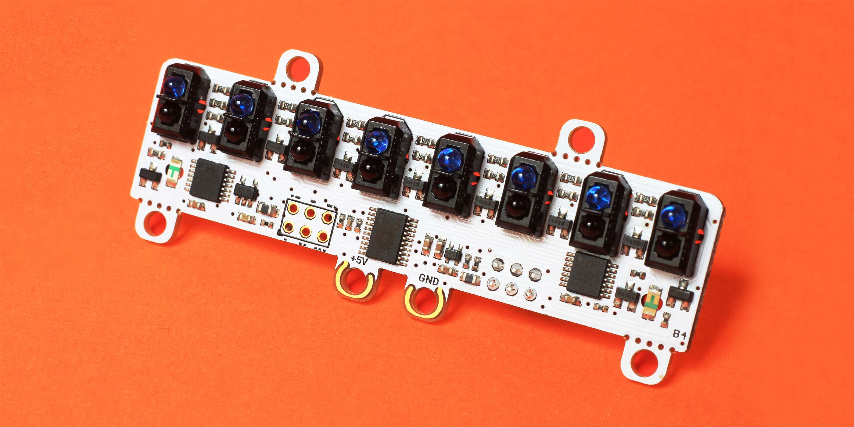 Octoliner Arduino line sensor bottom view photo