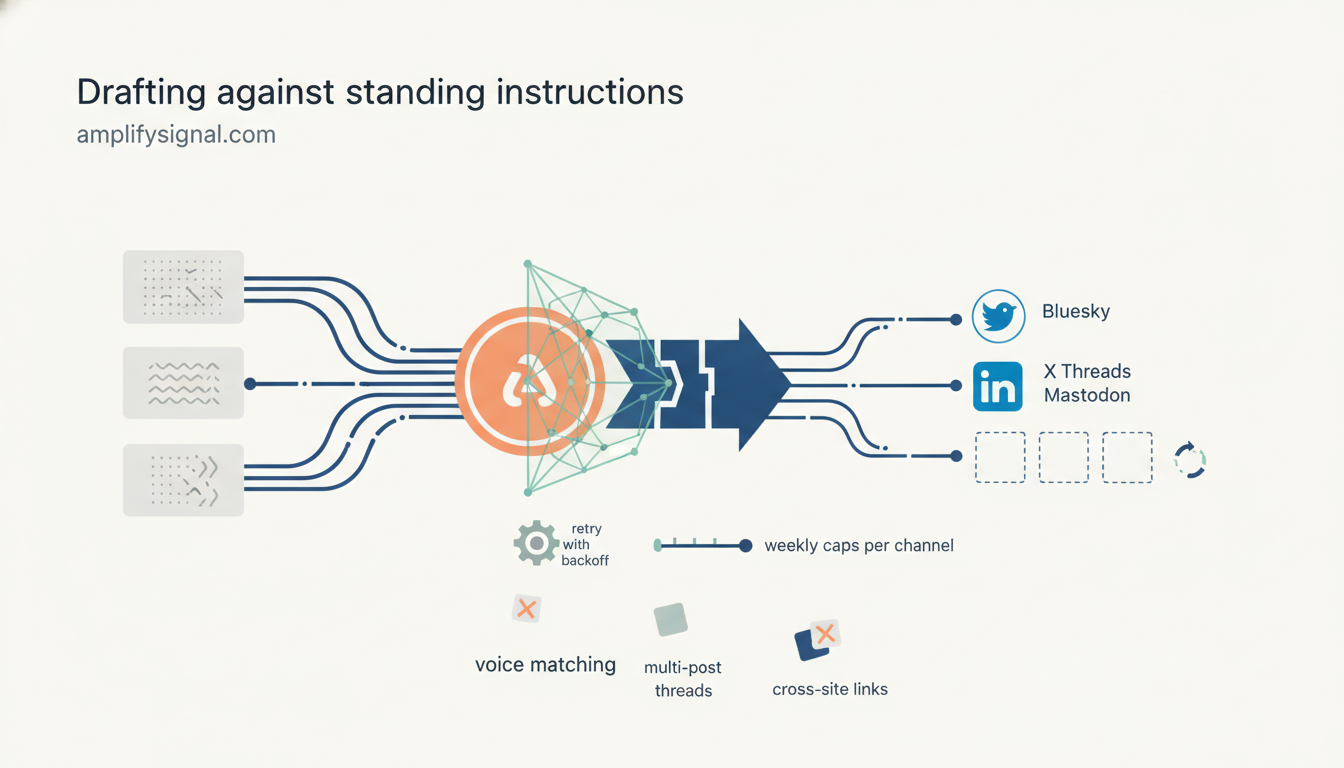 Drafting against standing instructions