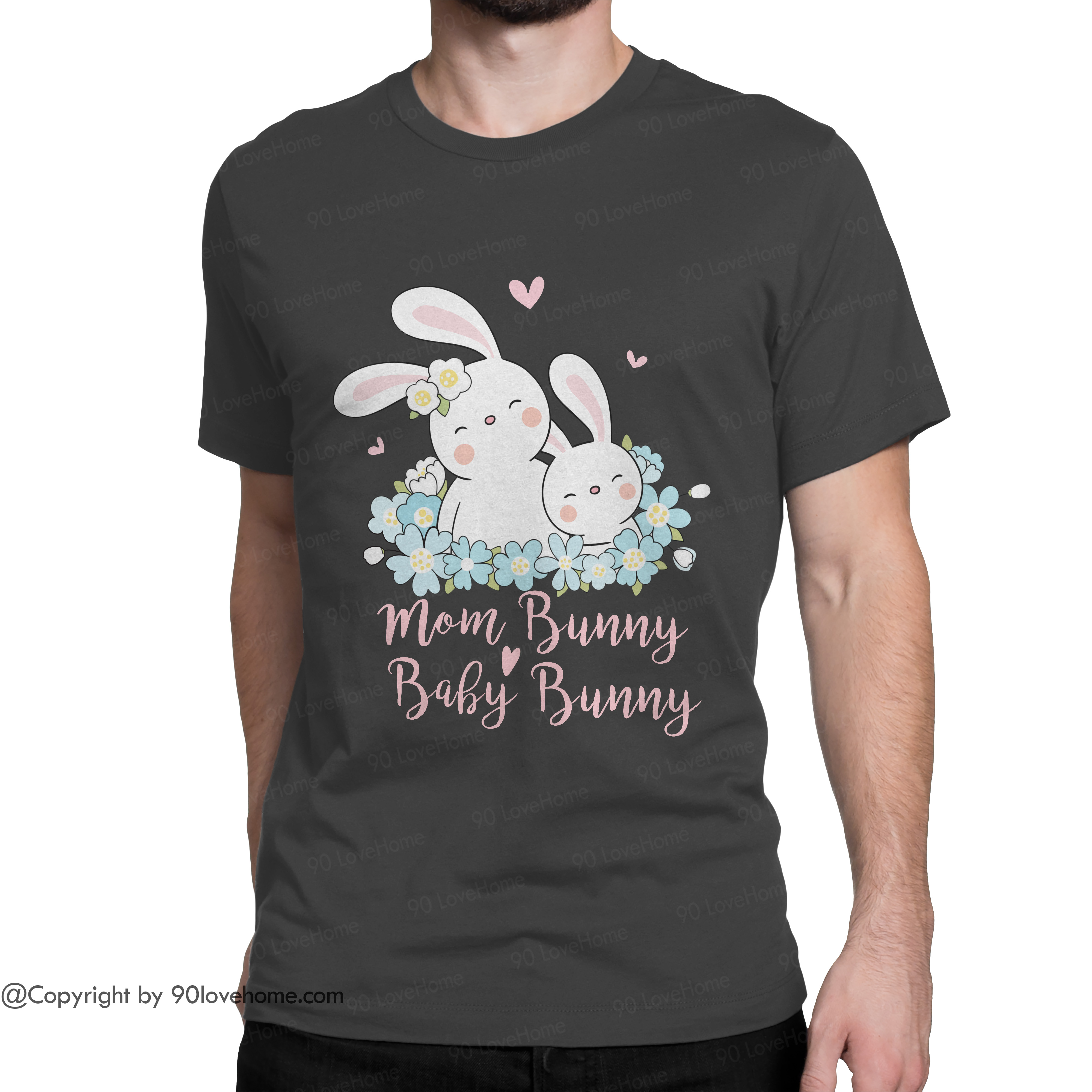 Mama Bunny And Baby Bunny Matching Easter T Shirt | 90 LoveHome