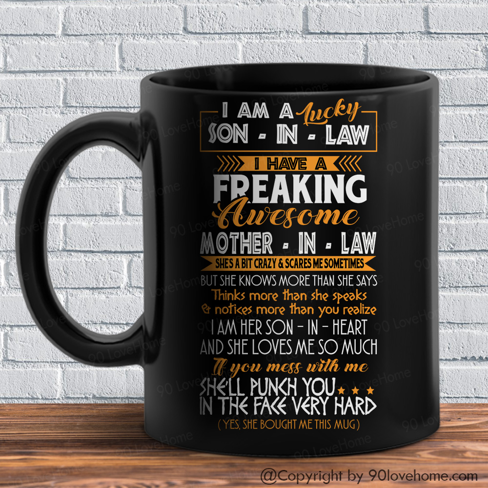 I Am A Lucky Mom I Have A Crazy Son Mug, Mothers Day Present Ideas