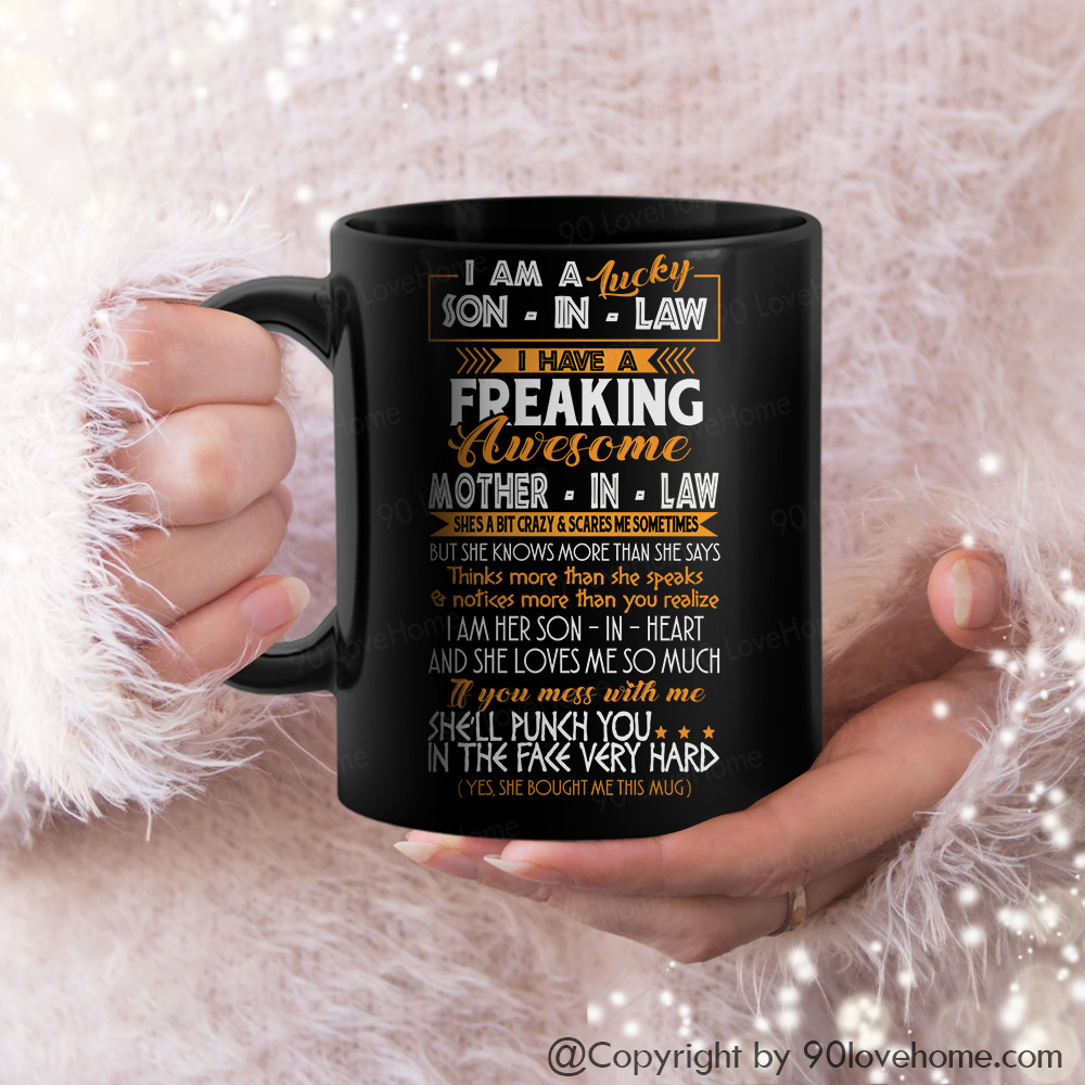 I Am A Lucky Mom I Have A Crazy Son Mug, Mothers Day Present Ideas