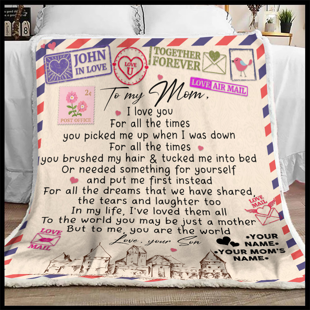 Quilt Blanket Print In USA to Mom Details about  / For all the times you brushed my hair Fleece