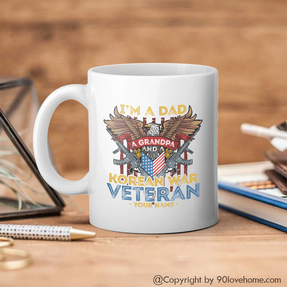 Download Personalized Dad White Coffee Mug Happy Father S Day A Dad A Grandpa And A Korean War Veteran Father Gift Pattern 1 Funny Hilarious Novelty Cup 90 Lovehome