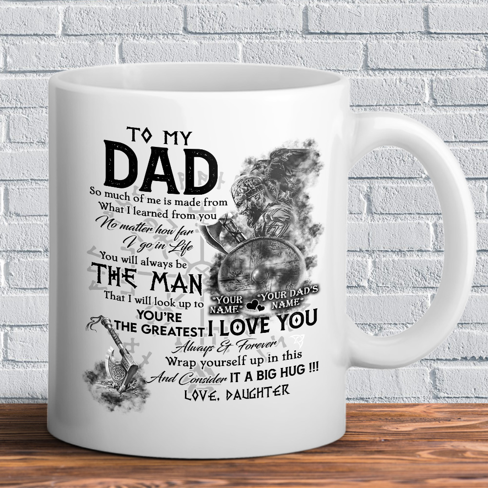 Burgundy Porcelain Dad Coffee Mug Someone To Look Up To No Matter How Tall you Grow 