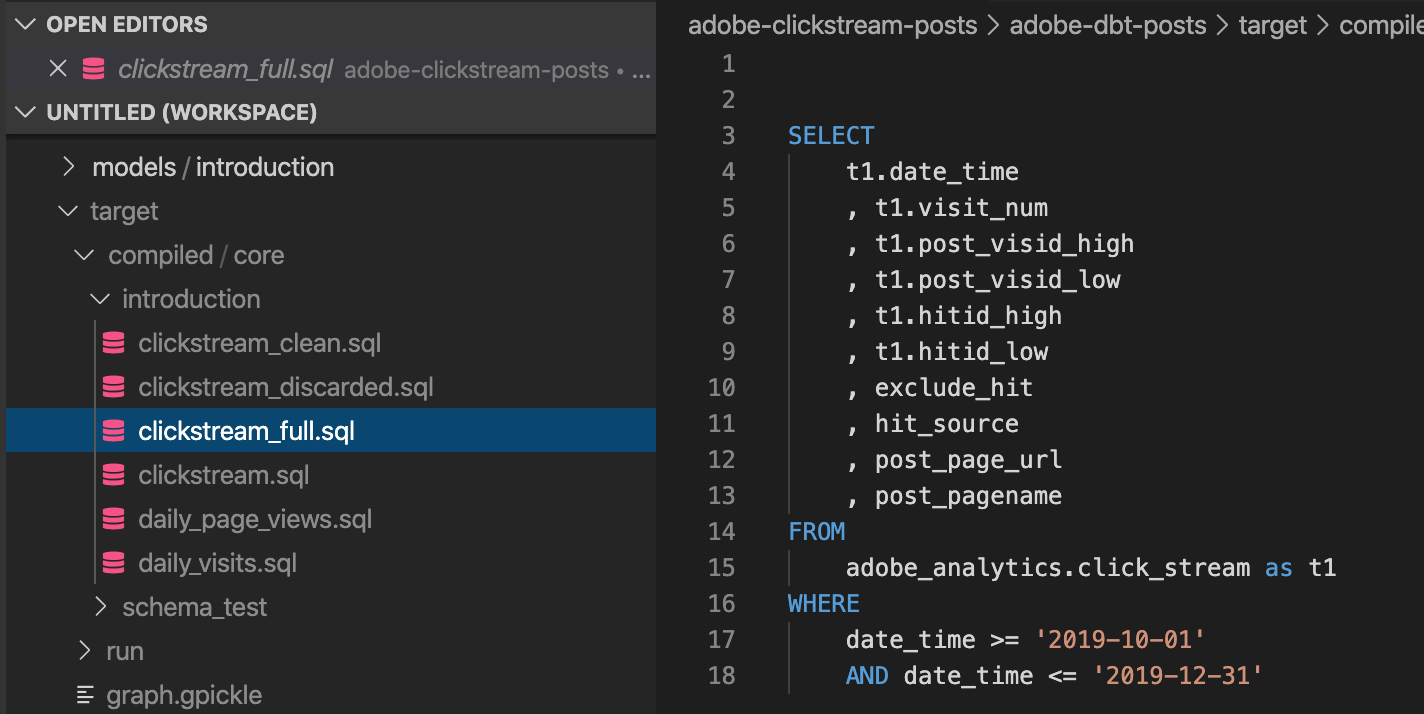 compiled sql