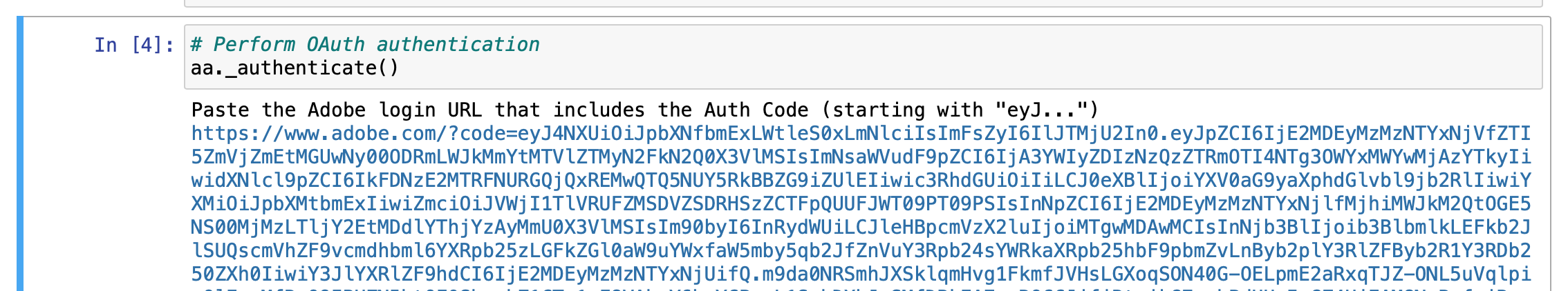 completing oauth authentication