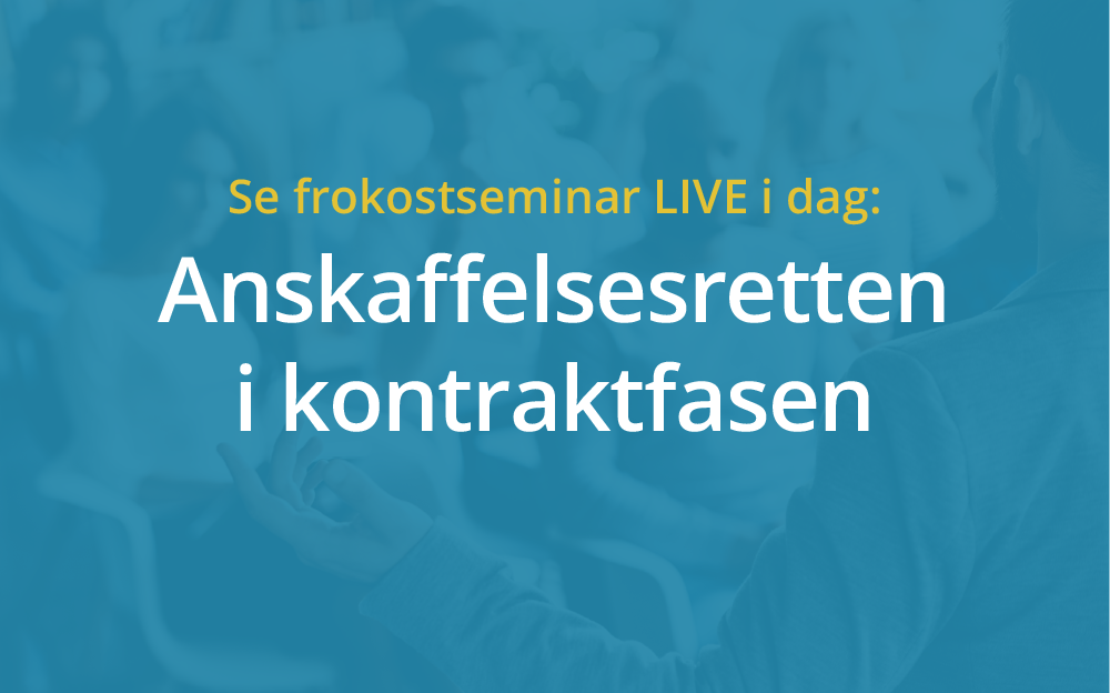 Anbud365: Rekordinteresse for dagens Anbud365-seminar – følg seminaret på Live Streaming