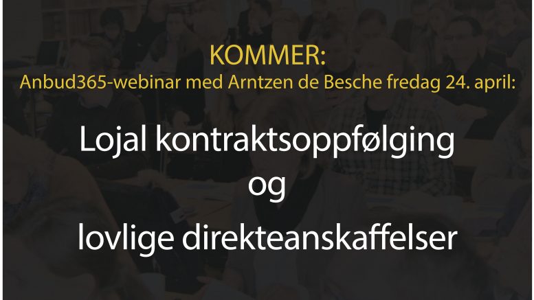 Anbud365: Klart for korona-aktuelt Anbud365-webinar