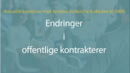 Anbud365: Nytt, gratis Anbud365-webinar – alt om endringer i offentlige kontrakter