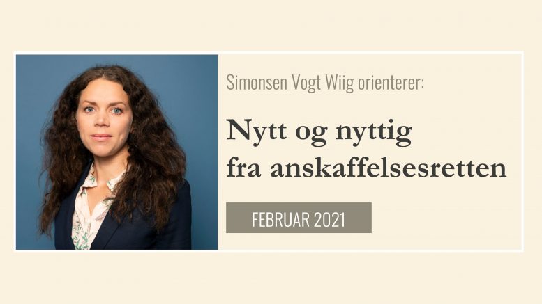 Anbud365: Nytt og nyttig fra anskaffelsesretten -febr 2021