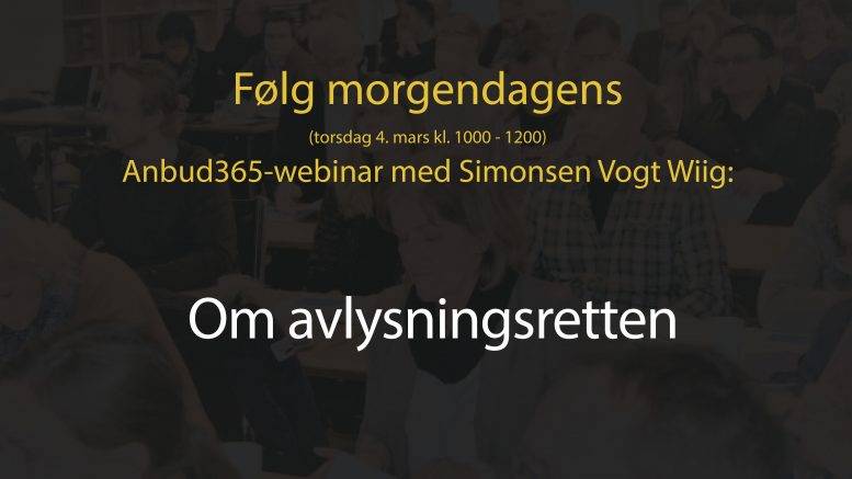 Anbud365: I morgen braker det løs Nytt gratis Anbud365-webinar