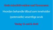 Anbud365: Anbud365-webinar med Thommessen Å behandle tilbud med (mulige) vesentlige avvik