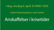 Anbud365: I dag, 6. april, kl.0900 Gratis Anbud365-webinar om anskaffelser i krisetider