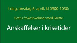 Anbud365: I dag, 6. april, kl.0900 Gratis Anbud365-webinar om anskaffelser i krisetider