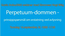 Anbud365: Høstens første Anbud365-webinar: Erstatning ved avlysning – viktig dom