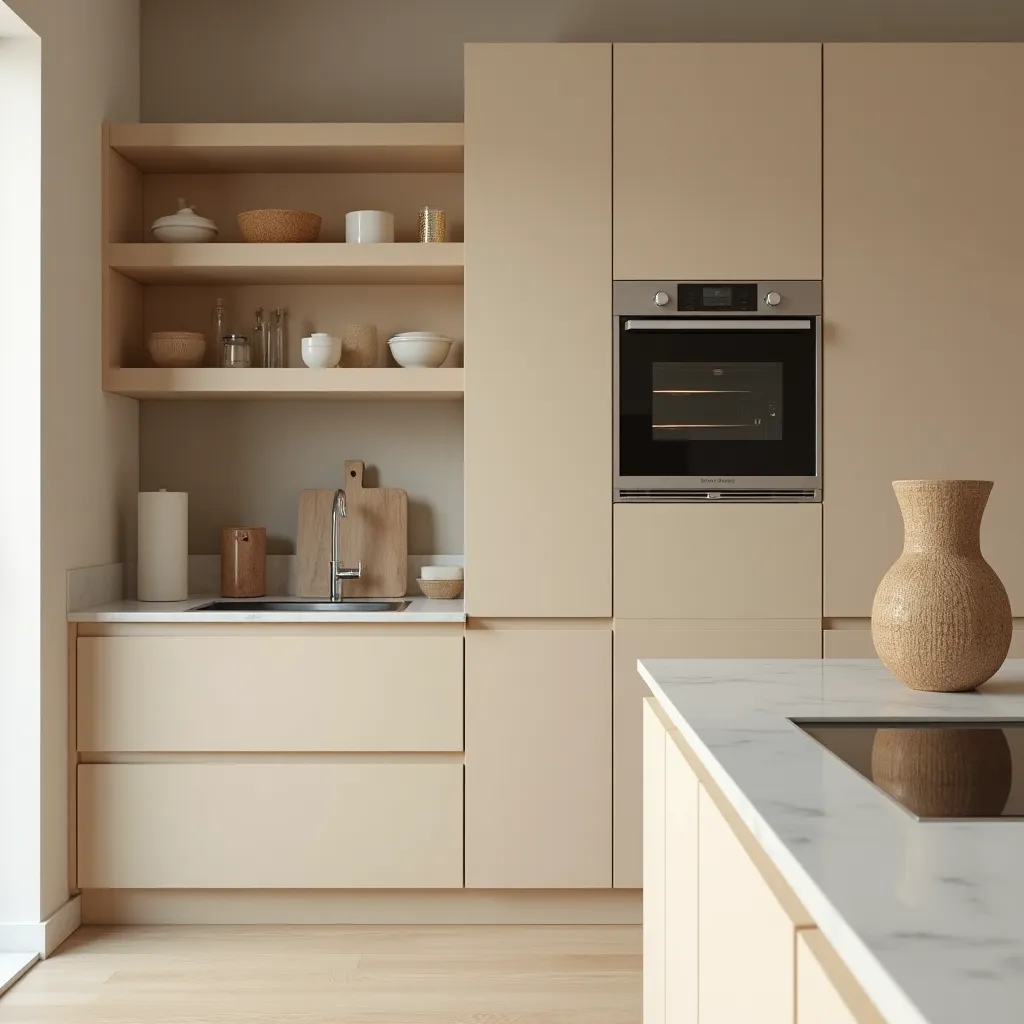 Minimal Beige Kitchen Ideas - HomeDesignsAI