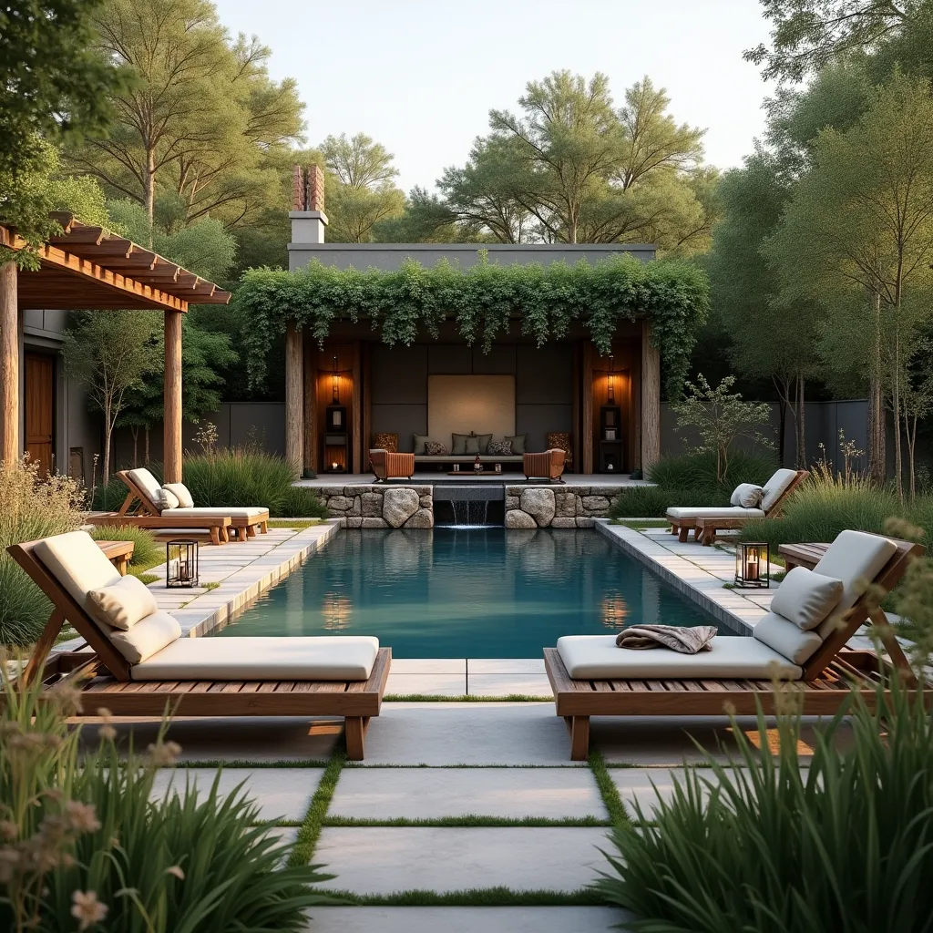 Pool Lounge Ideas - HomeDesignsAI