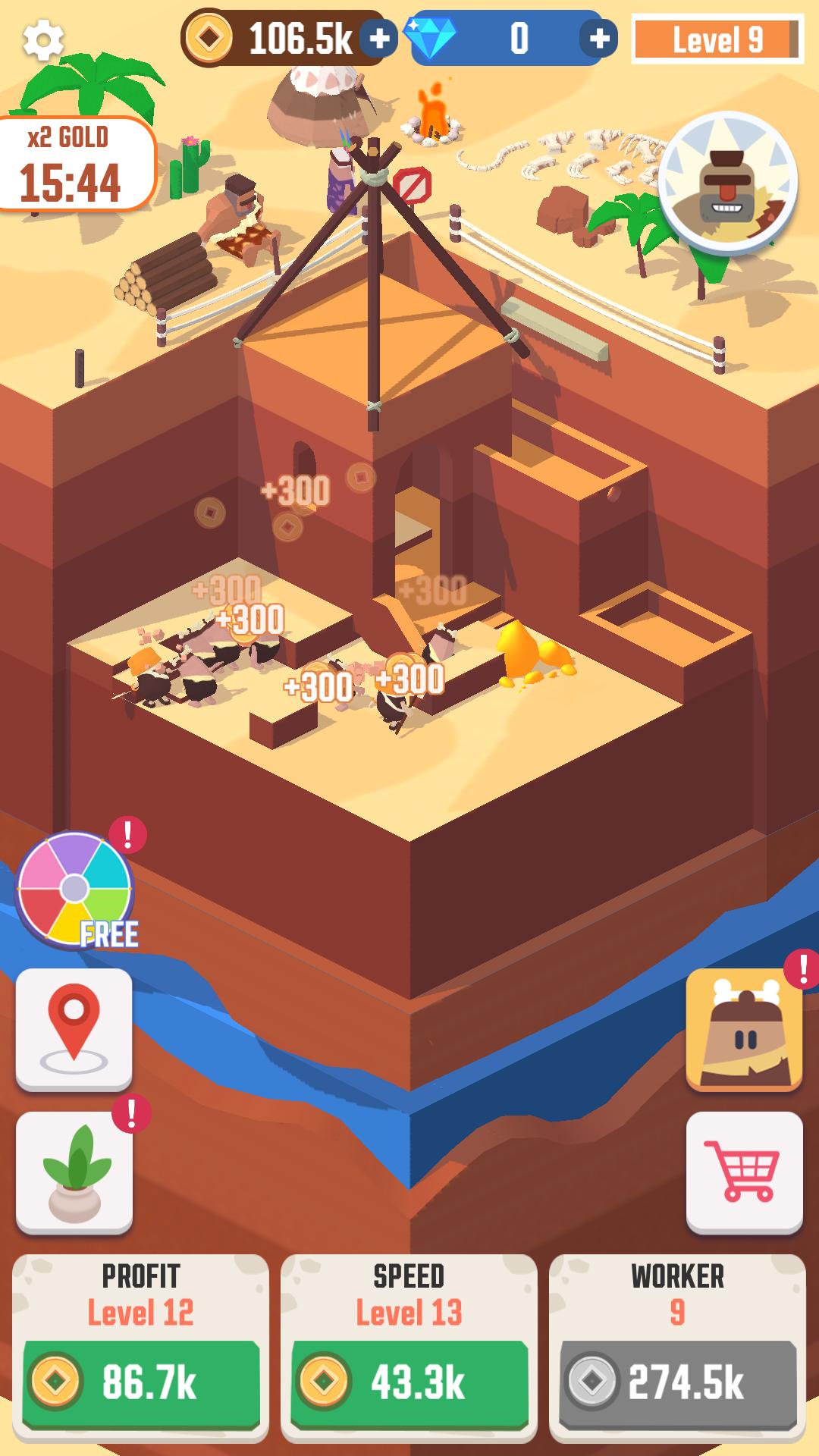 Android hra Idle Digging Tycoon