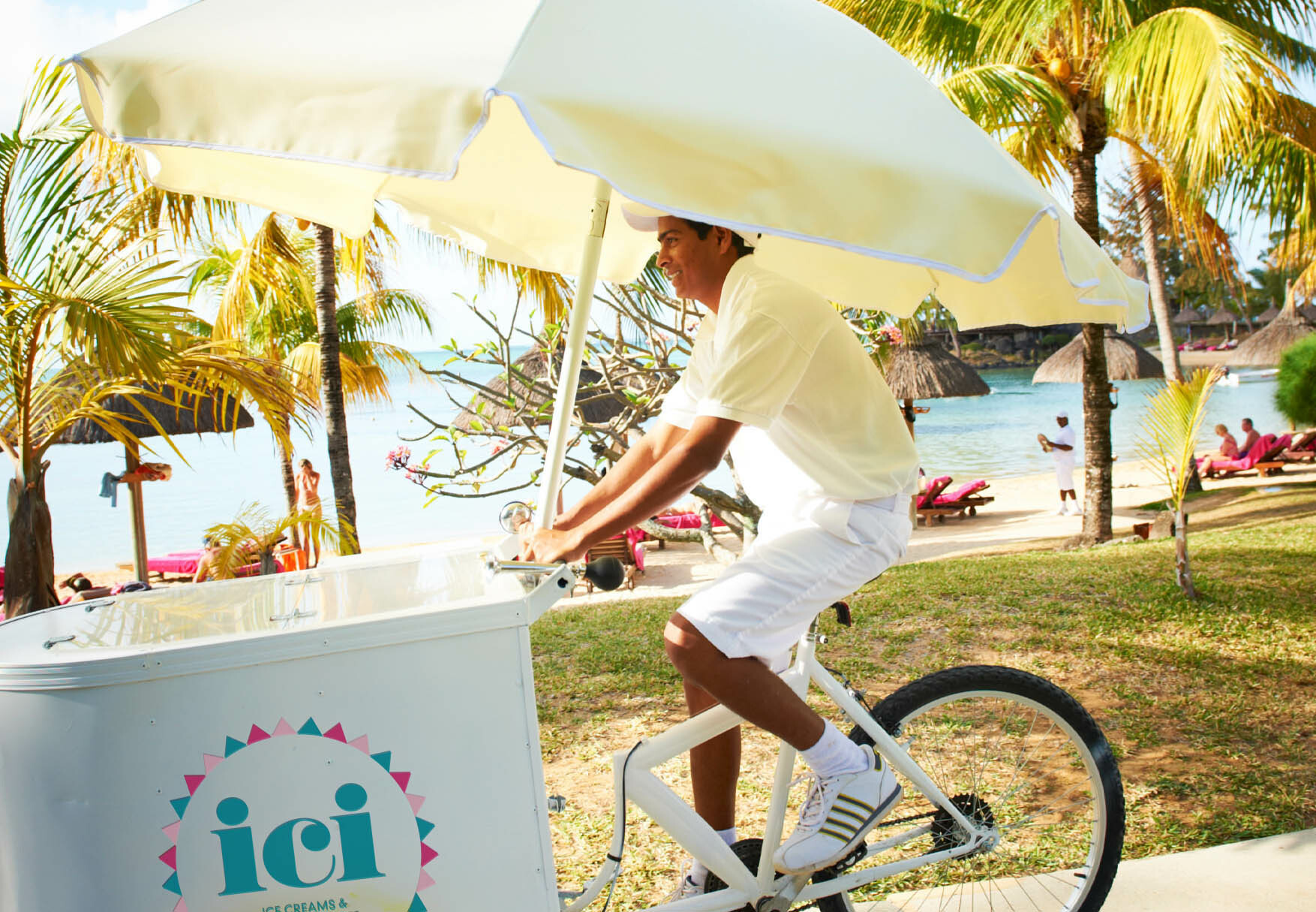 A portable ice cream truck that moves around the LUX resort, as designed by & Smith.