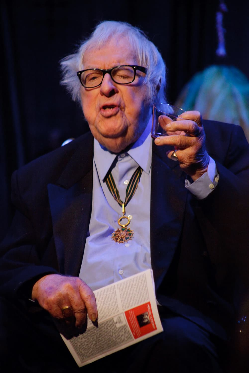 Ray Bradbury with medal