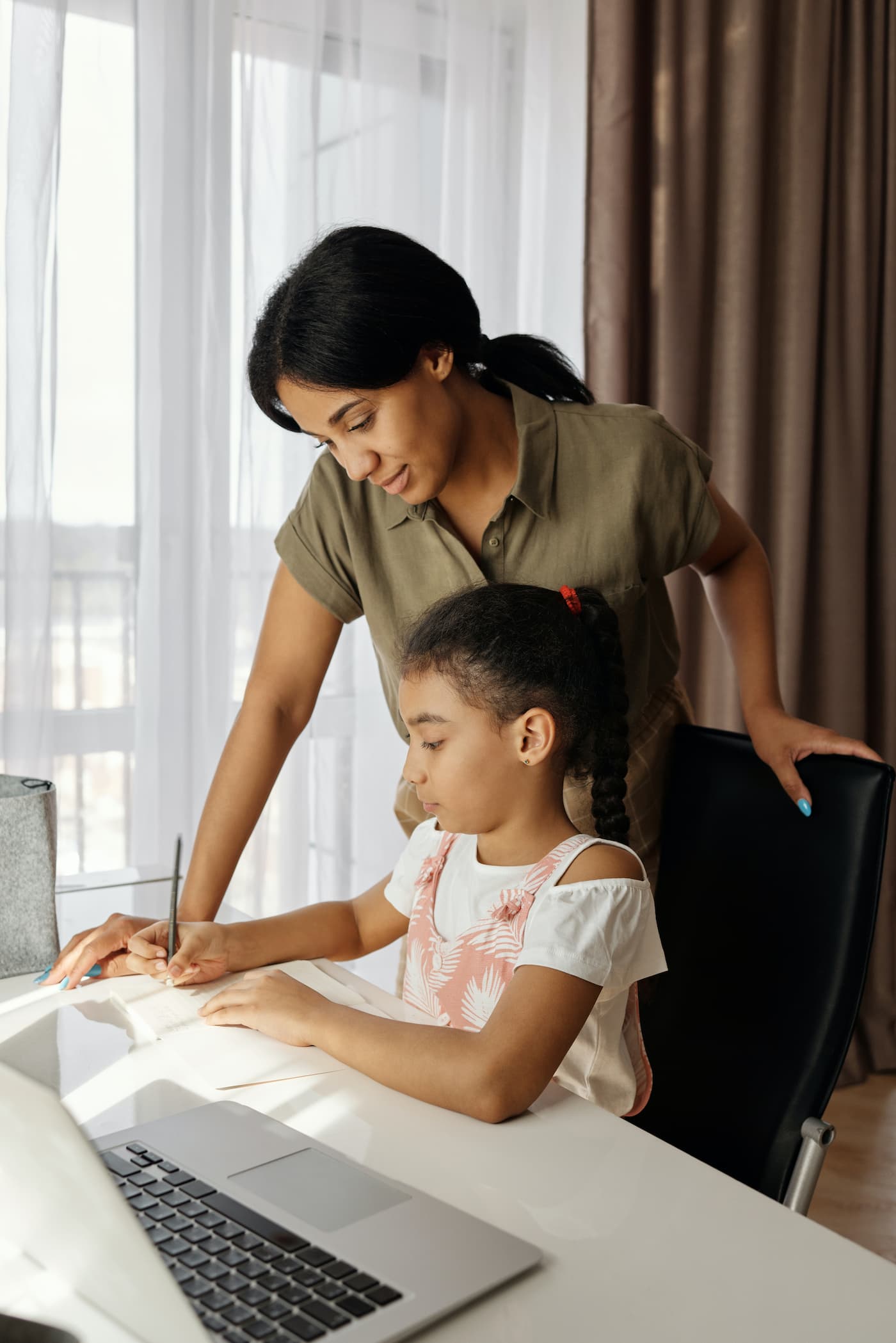 Teacher giving a personal tuition for student