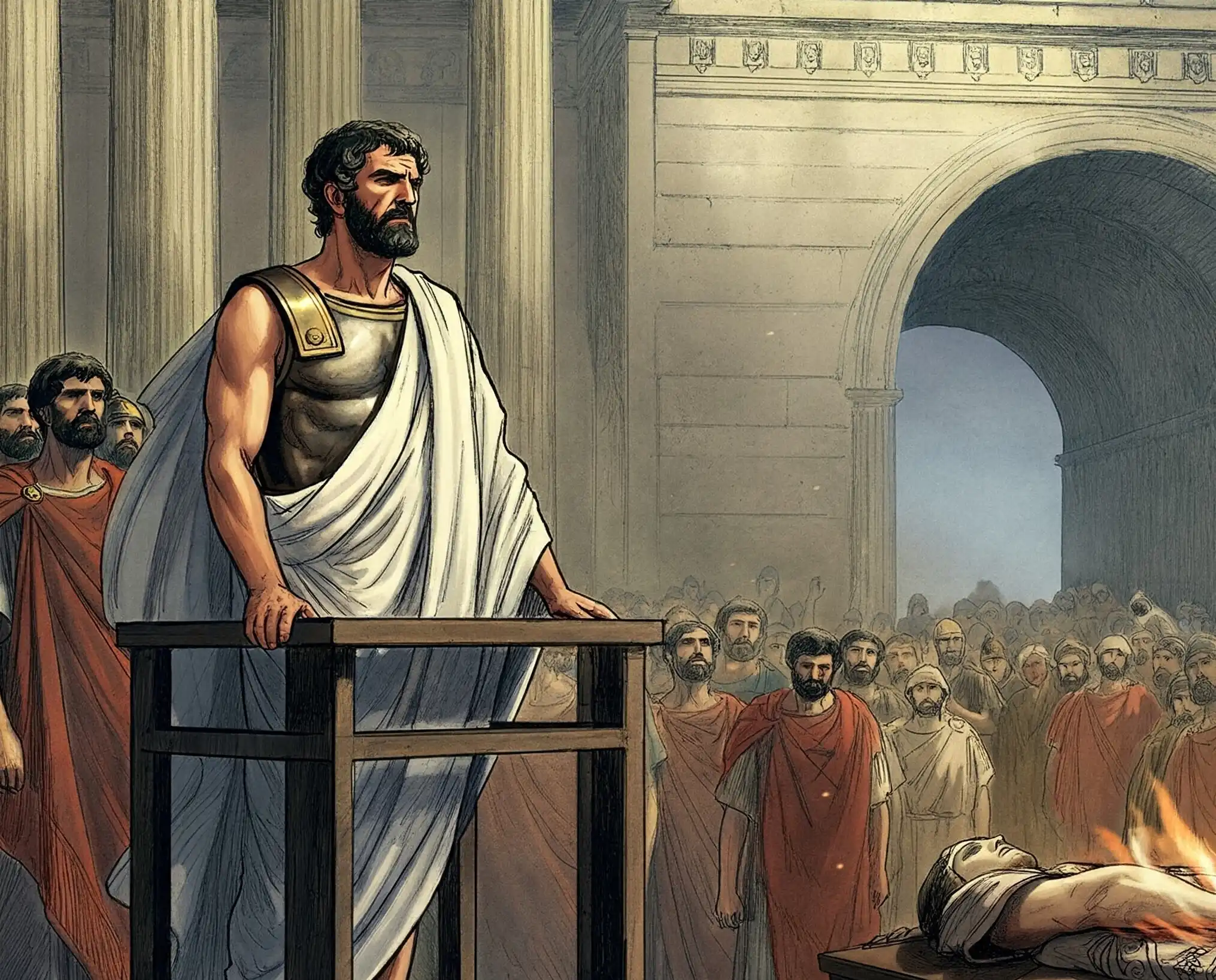 Mark Antony giving a speech Mark Antony giving a speech