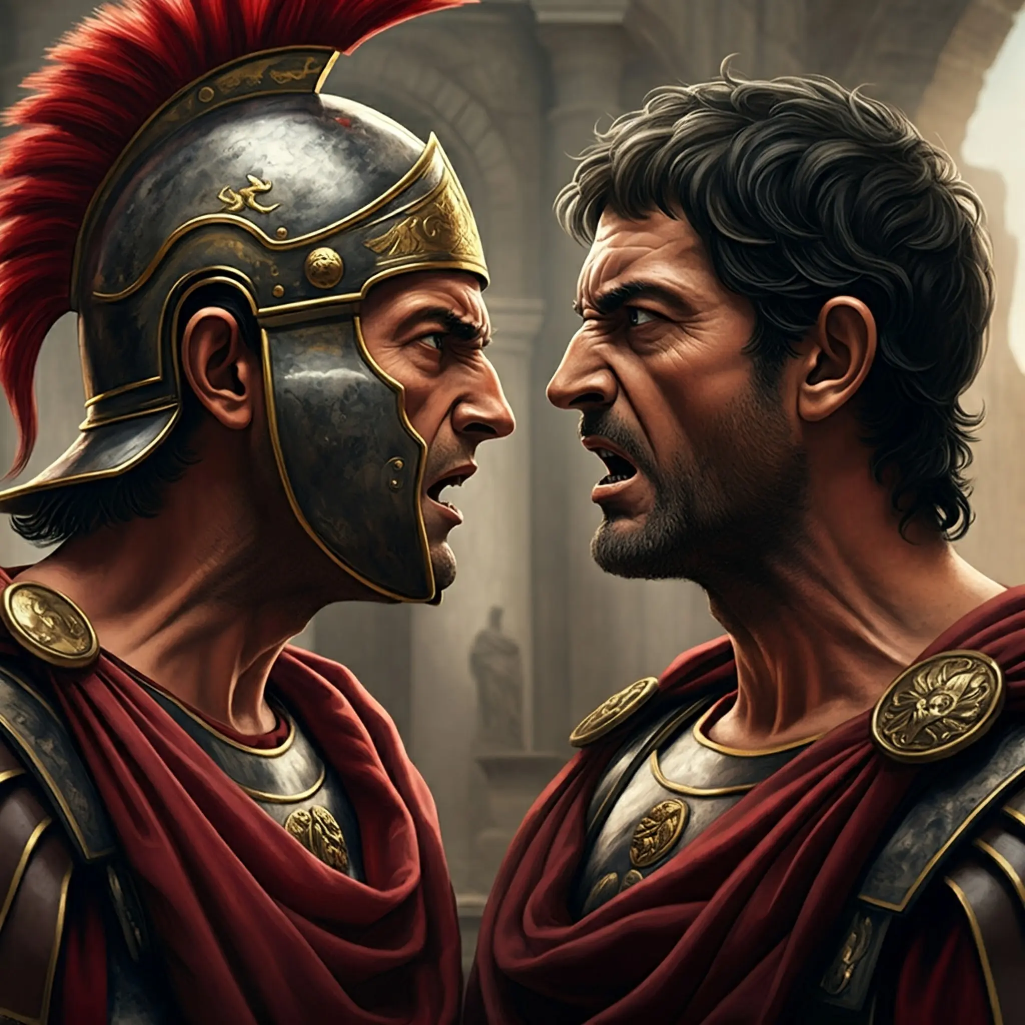 Brutus and Cassius having a quarrel Brutus and Cassius having a quarrel