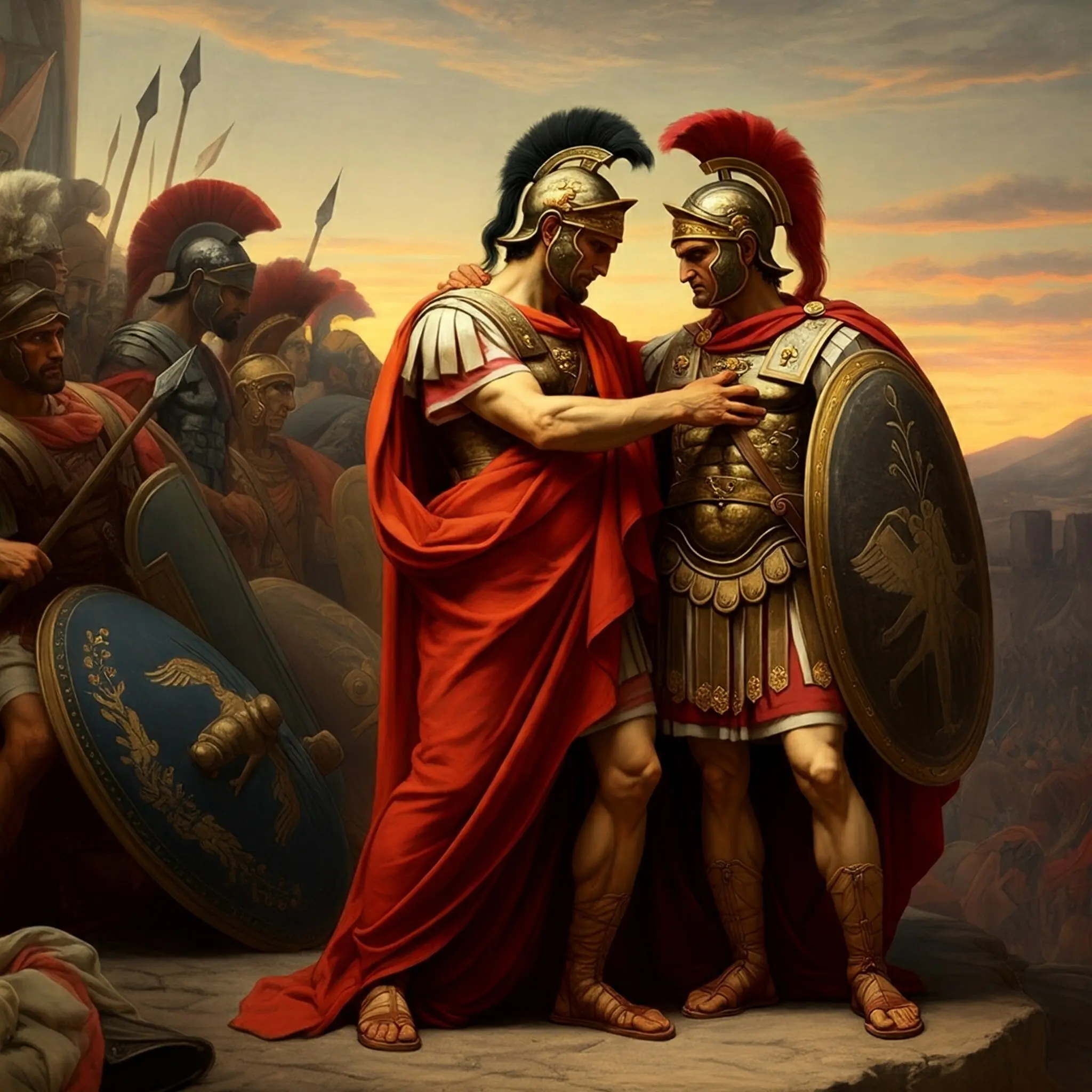 Antony and Octavius preparing for the battle Antony and Octavius preparing for the battle