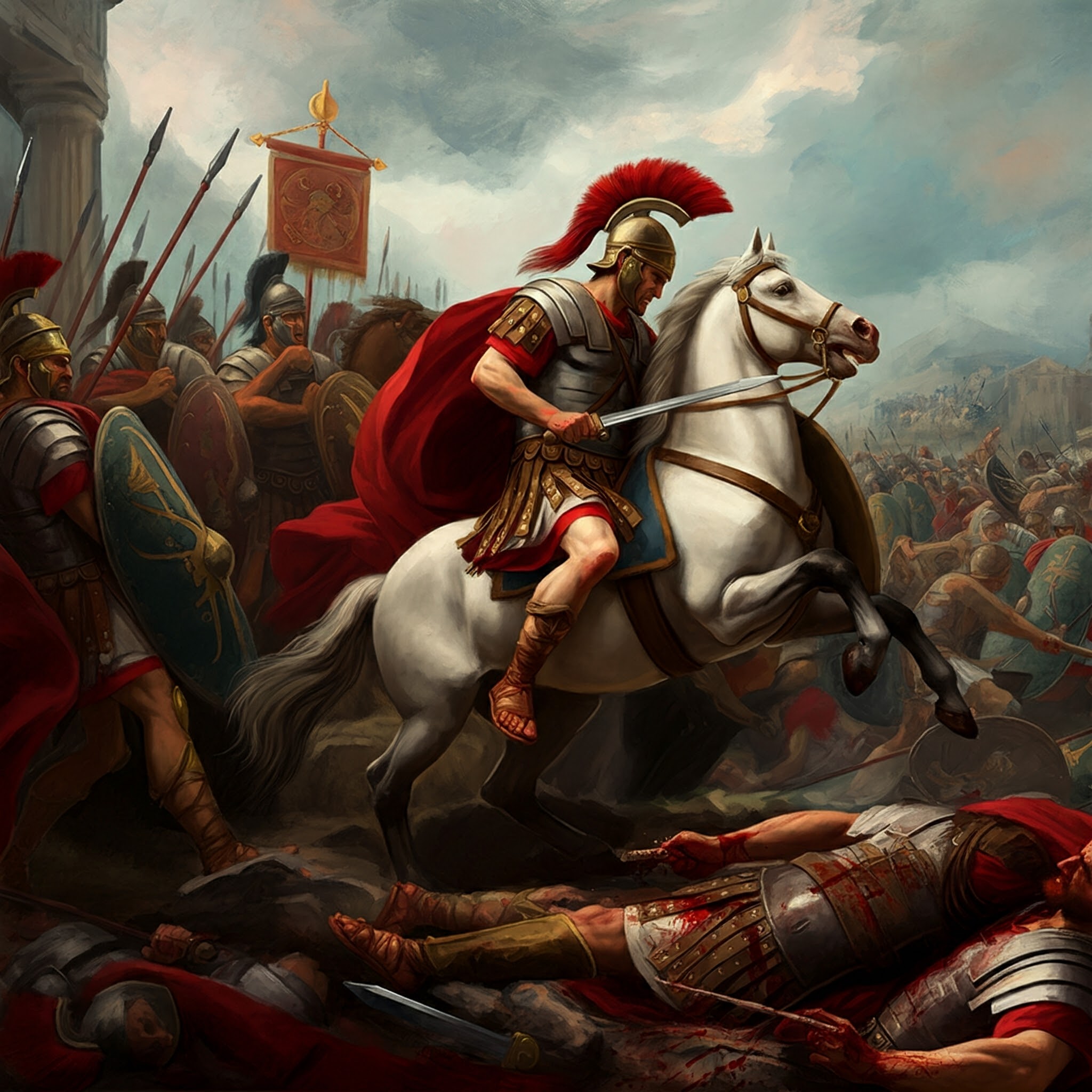 Battle scene in Roman Battle scene in Roman