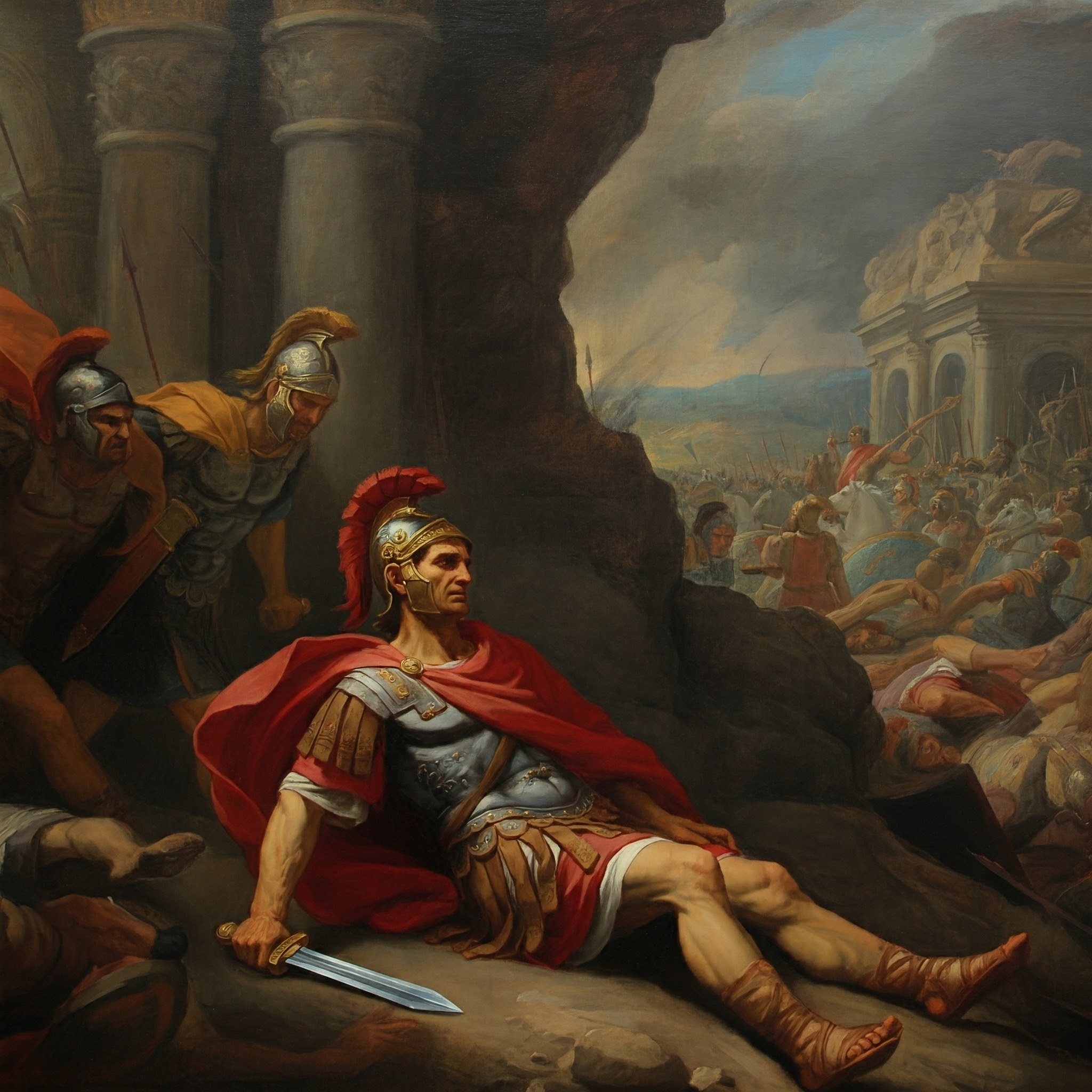 Cassius kills himself Cassius kills himself