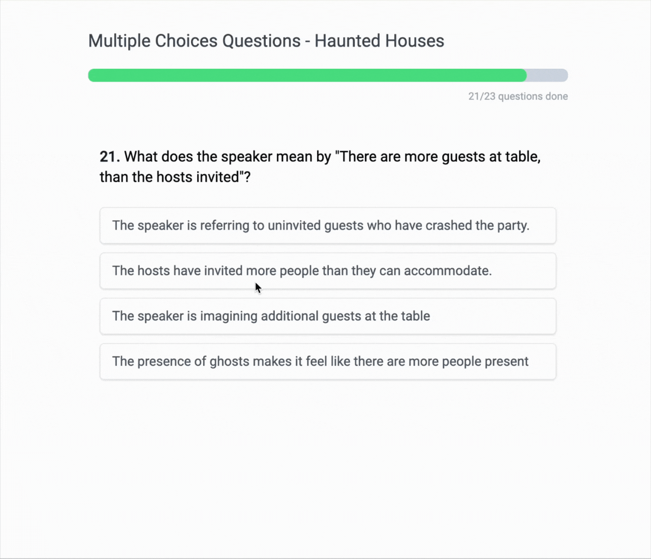 Aneetta Class Interactive MCQ Pro Feature