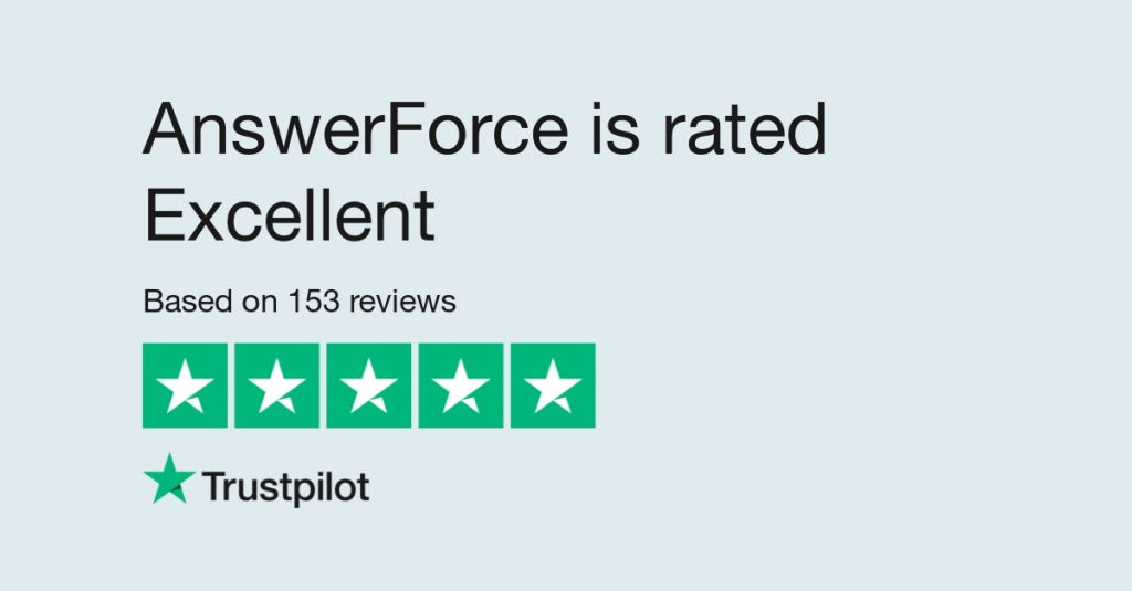 AnswerForce Trustpilot rating