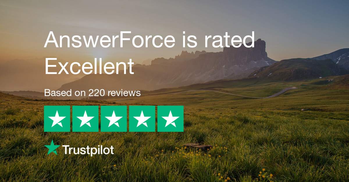 answerforce rating on Trustpilot