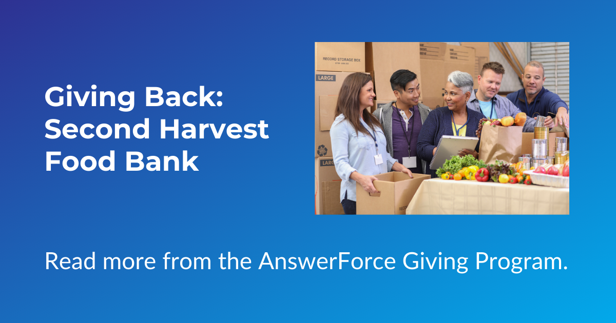 Giving Back Second Harvest Food Bank