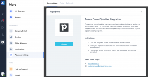 AnswerForce Pipedrive integration step 1