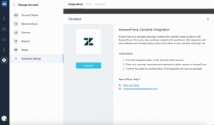 integrate zendesk with answerforce