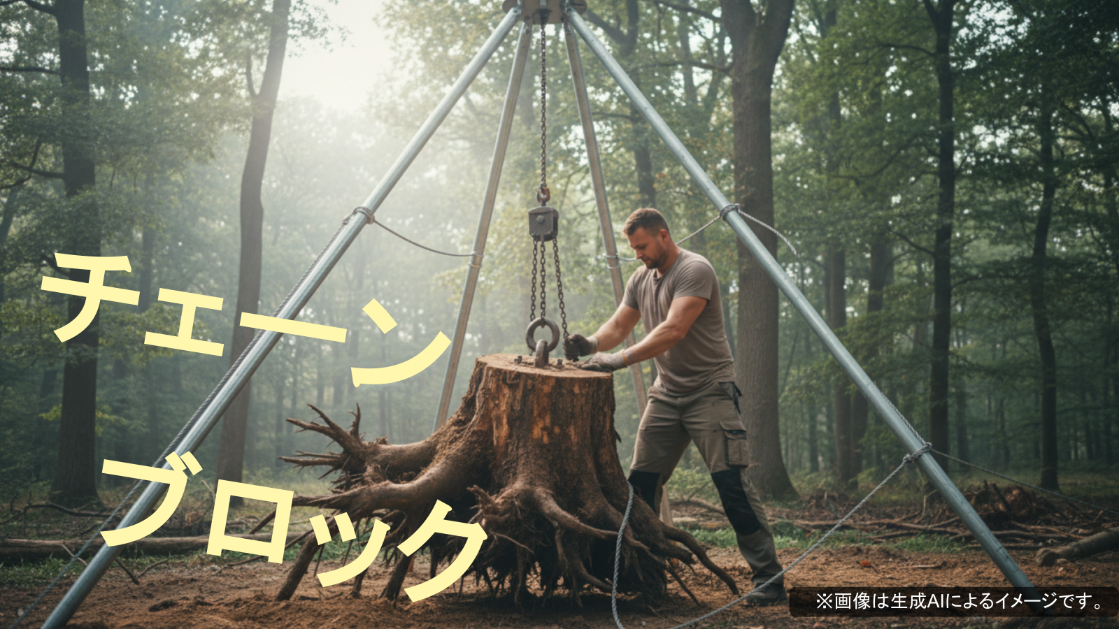 チェーンブロックを使います
