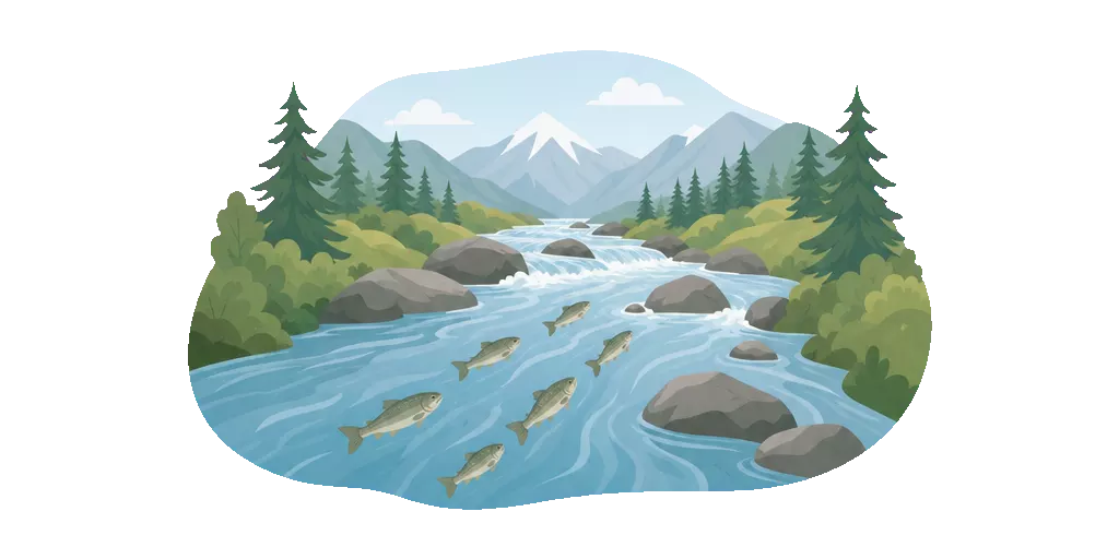 Abbildung zu Fischwanderung