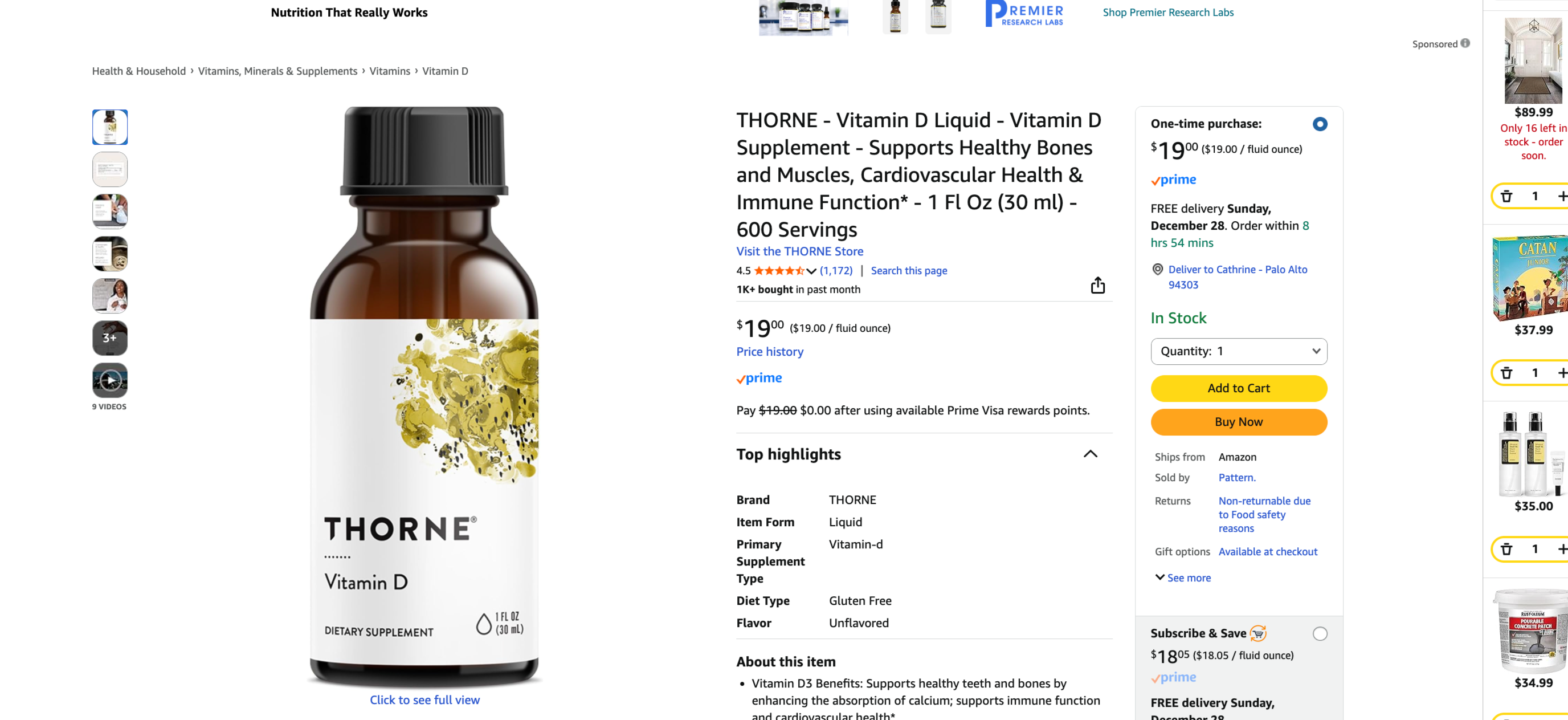 Thorne Vitamin D Liquid
