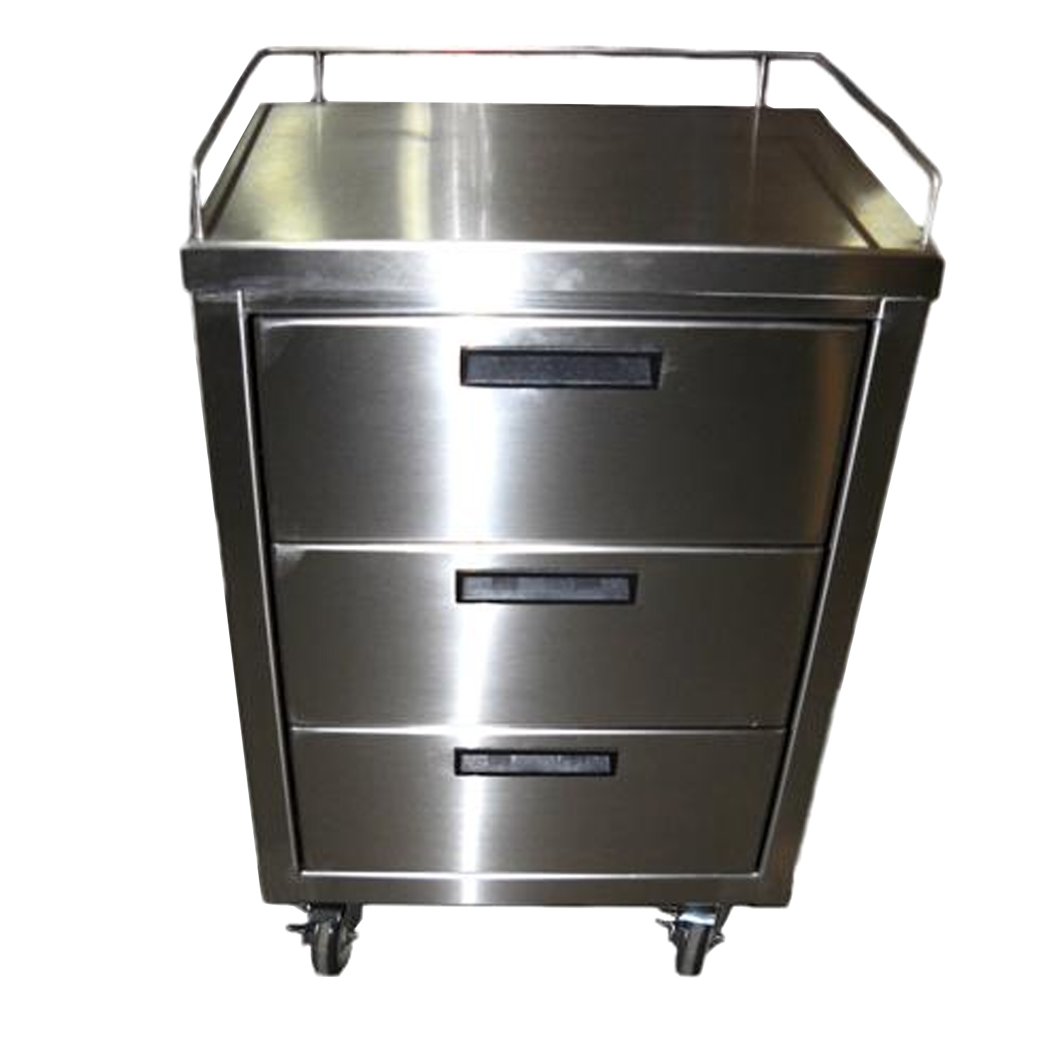 Stainless Steel Mobile Utility Cart with Drawers