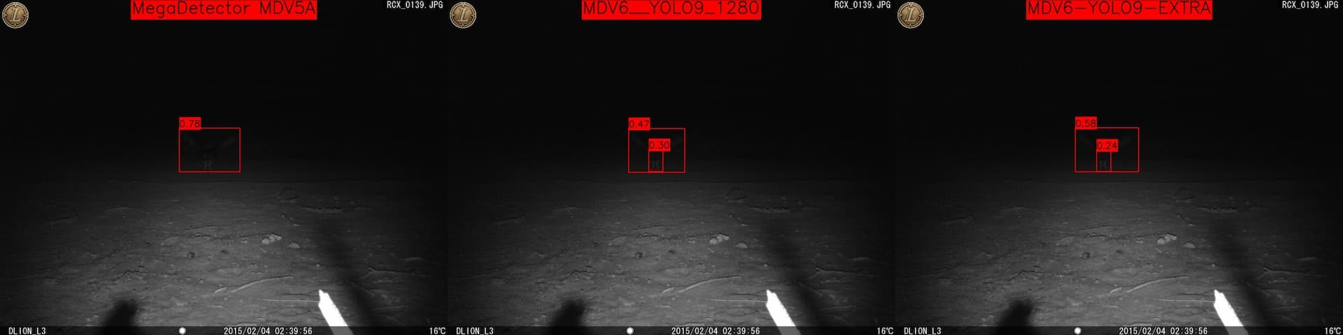 Double/overlapping bounding boxes was seen more cases in MDV6.