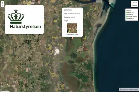 Deer tracking with drones in Denmark