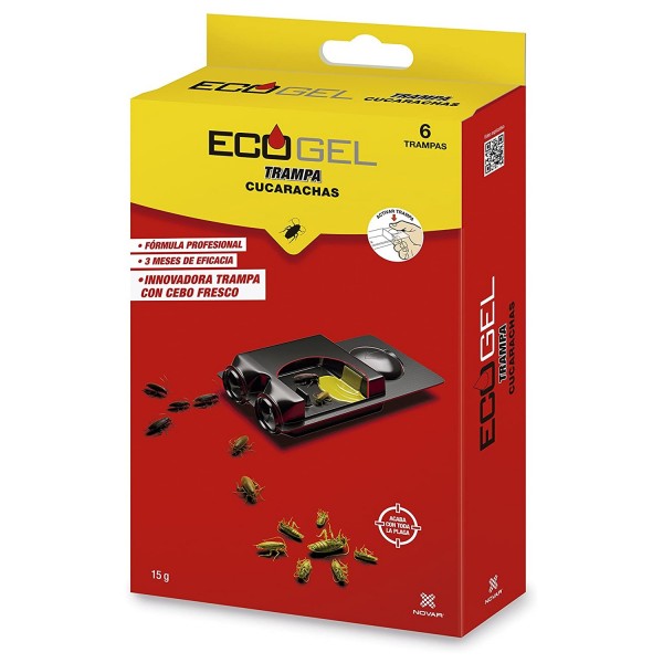 Comprar TRAMPA CUCAL CUCARACHA Y SUS HUEVOS DOBLE CEBO 6 UNIDADES