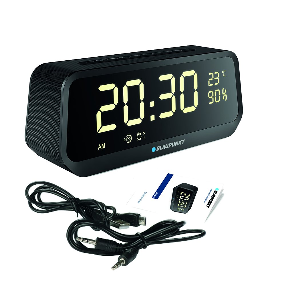 KSIX Despertador Alarm Clock 2 10W Altavoz Bluetooth Con Alarma Y