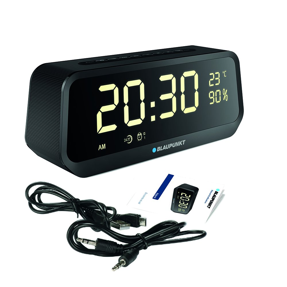 Reloj Radio Despertador Bluetooth Batería Alarma Micro Sd