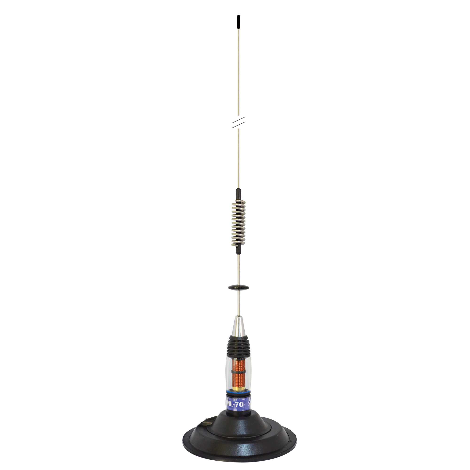 Antena De Coche Cb Ml70 Base Magnética De 145 Mm Incluida, 70 Cm , Cable Rg58