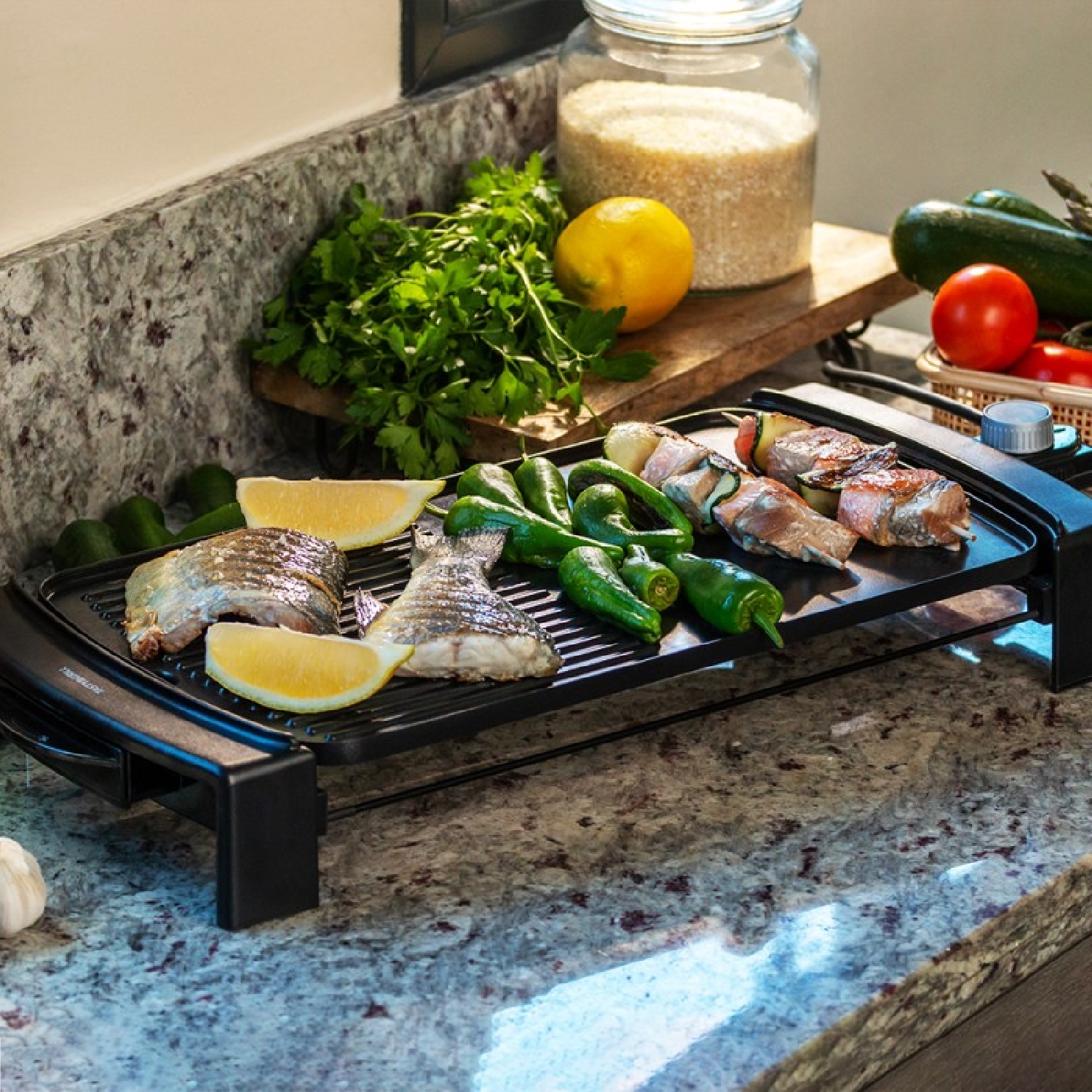 Cecotec Plancha De Asar Eléctrica Tasty&Grill 2500 Black Water Mix