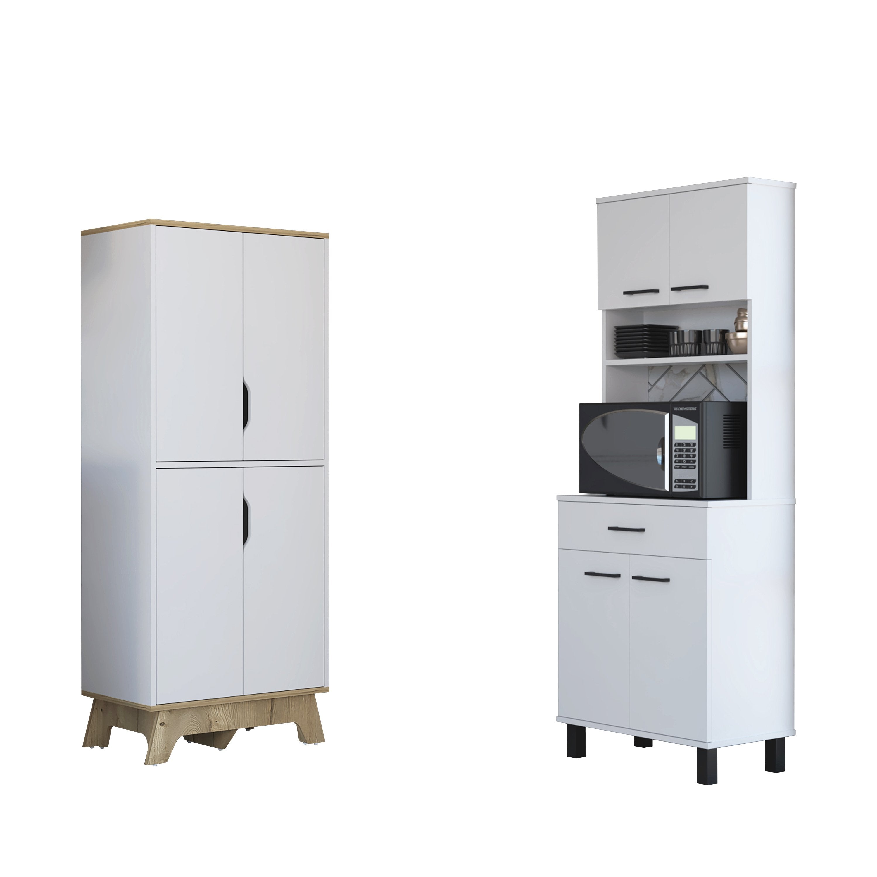 Conjunto Linea Z Cocina, Mueble Auxiliar Cocina Alto Z 60 2 Puertas +  Alacena Buffet Cocina Z 60